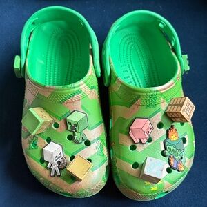 CROCS Green Kids Sandals with Fun Characters